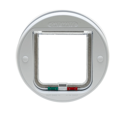 Closer Pets Large Glass and Wall fitting cat flap White CP357W