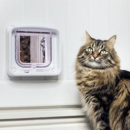 SureFlap Microchip Cat Flap Connect with Hub – White Small/Medium