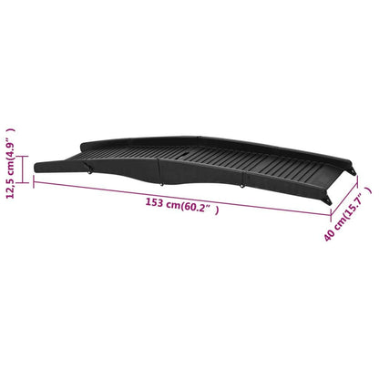 Portable Dog Ramp for Car Black