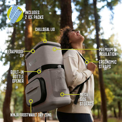 Ninja FrostVault Go 24-Can Soft Cooler Backpack